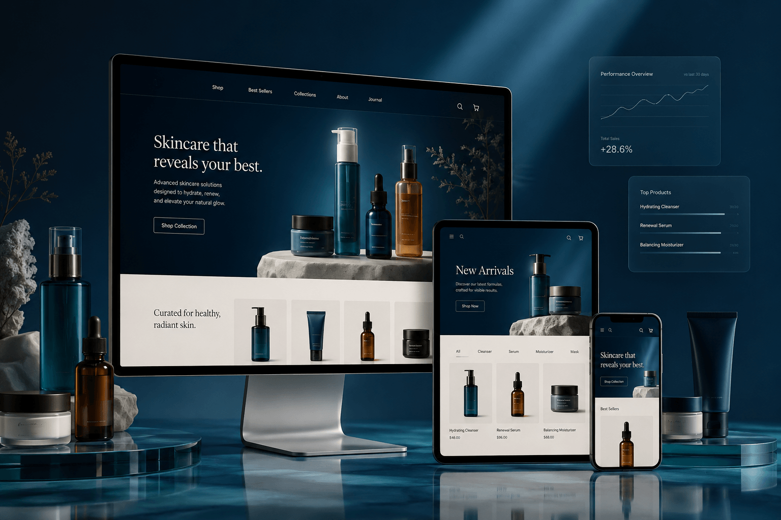 Luxury skincare ecommerce project